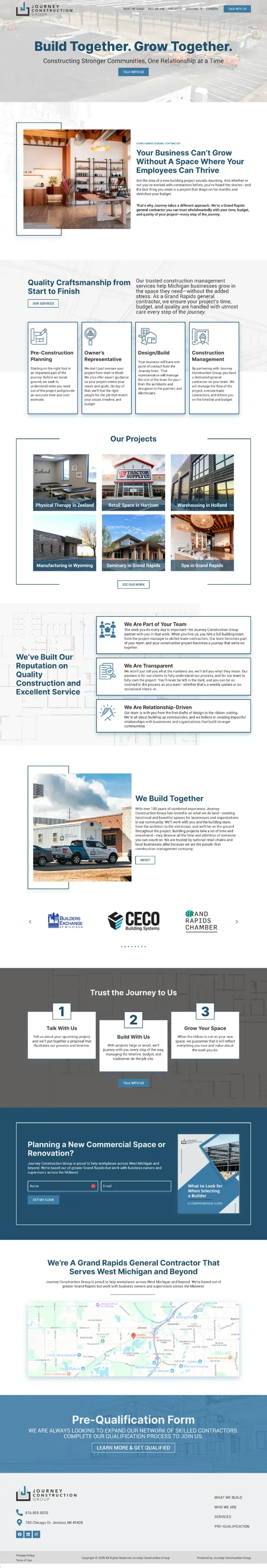 Homepage of Journey Construction Group